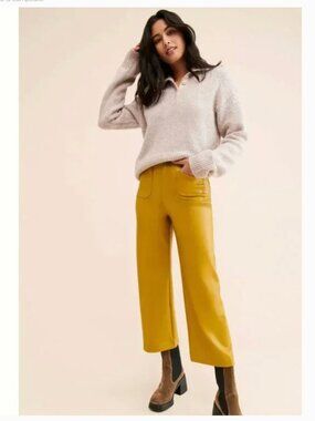 Maeve Anthropologie The Colette Cropped Vegan Leather Pants